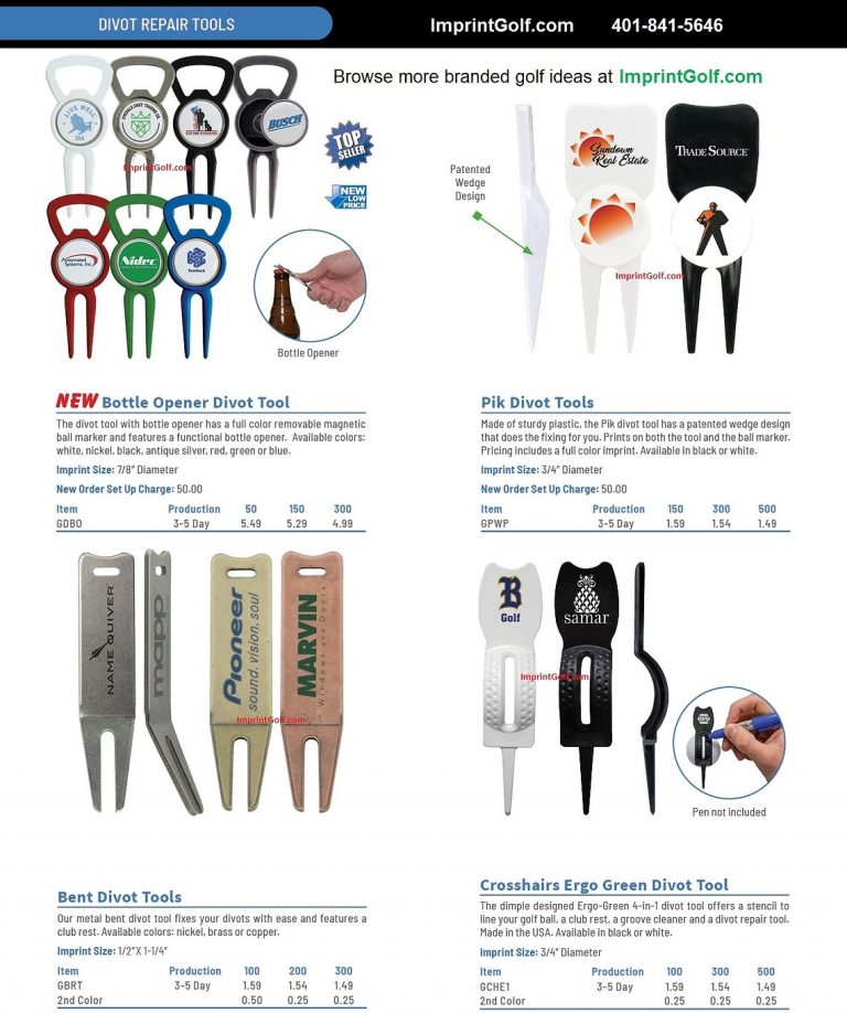 Golf Divot Tools golf tools, Pitchfix divot repair tools imprintgolf