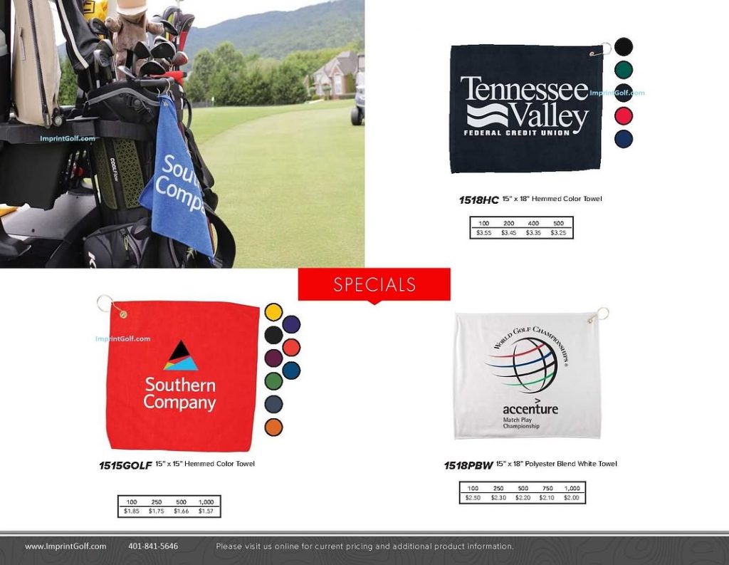 GOLF TOWELS Factory direct custom printed Golf Towels, Personalized